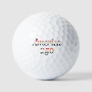 America 250 Red, White Blue Faux Gold Golf Balls