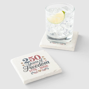 America 250  stone coaster