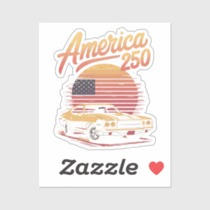 America 250 US Retro Sunset