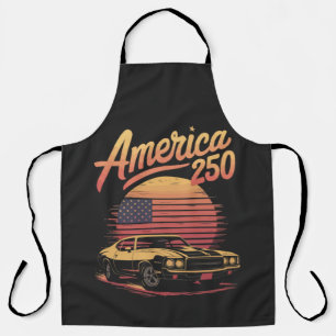 America 250 US Retro Sunset Apron