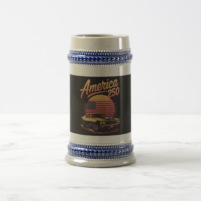 America 250 US Retro Sunset Beer Stein (Center)