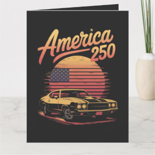 America 250 US Retro Sunset Card