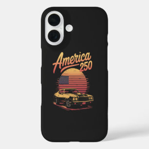 America 250 US Retro Sunset iPhone 16 Case