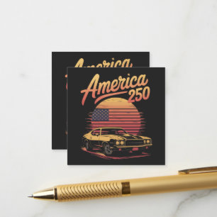 America 250 US Retro Sunset Enclosure Card