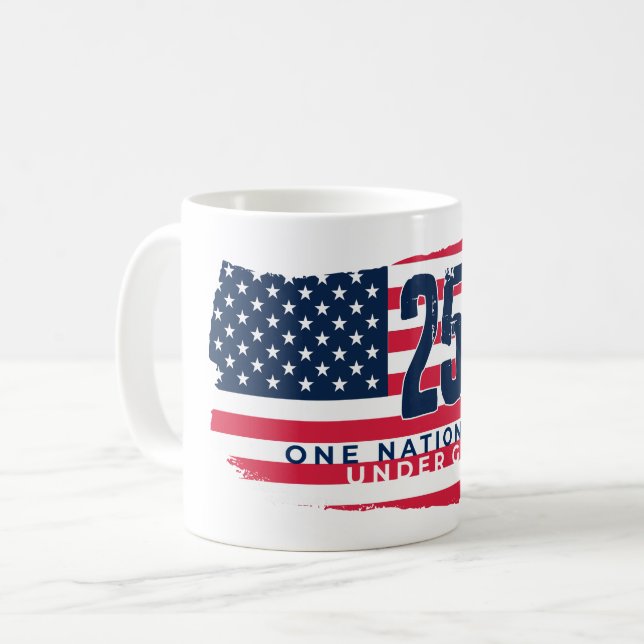  America 250 Years 1776 2026 250th Anniversary Coffee Mug (Front Left)
