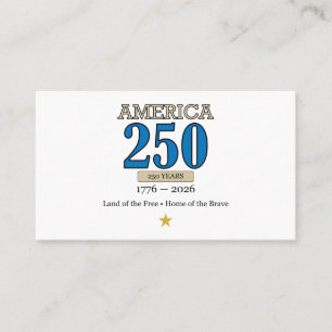 America 250 Years 1776–2026 Vintage Patriotic Eagl Business Card