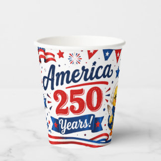 America 250 Years Duckies Patriotic Party Collecti Paper Cups