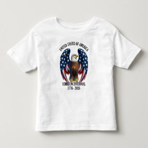 America 250 Years Eagle with Flag Wings 1776-2026 Toddler T-shirt
