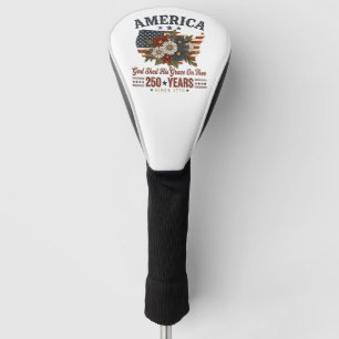 America 250 Years Flag Floral Golf Head Cover
