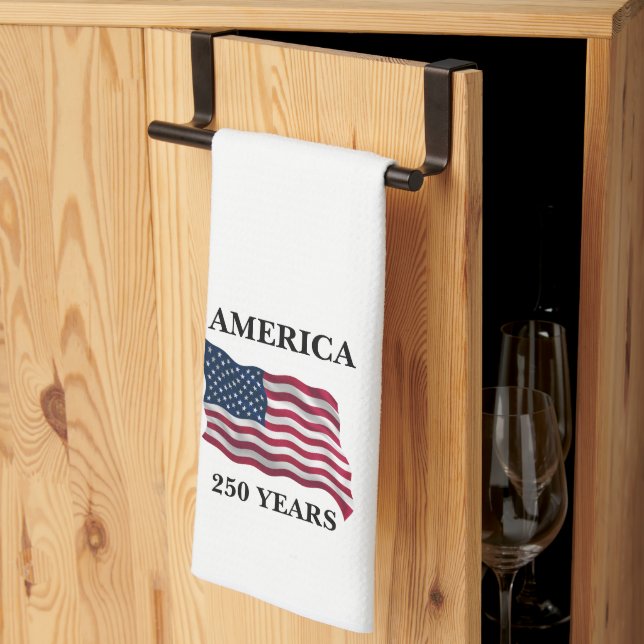 America 250 Years Flag Kitchen Towel (Thirds Fold)