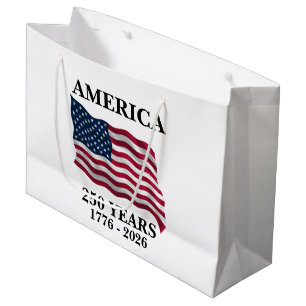 America 250 Years Flag Large Gift Bag