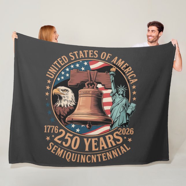 America 250 Years Fleece Blanket (In Situ)
