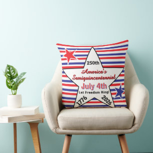 America 250 Years God Bless America  Throw Pillow