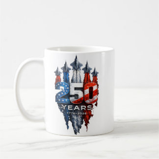 America 250 Years Mug – Patriotic Fighter Jets 177