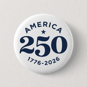 America 250 Years of Freedom Celebration Minimal 2 Inch Round Button