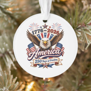 America 250 Years of Freedom Eagle Ornament