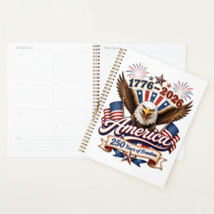 America 250 Years of Freedom Eagle Planner