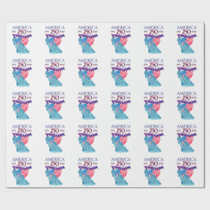 AMERICA 250 YEARS OF FREEDOM STATUE OF LIBERTY WRAPPING PAPER