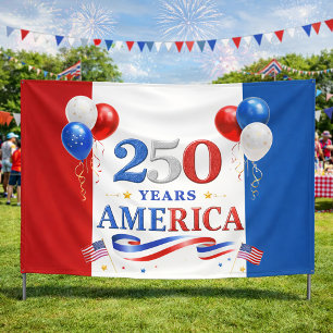 America 250 Years Patriotic Anniversary  Banner