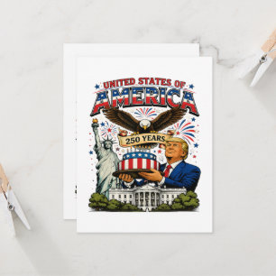 America 250 Years Patriotic Eagle Celebration Invitation