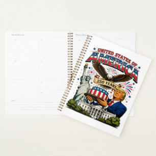 America 250 Years Patriotic Eagle Celebration Planner