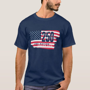  America 250 Years Retro Flag 250th Anniversary T-Shirt