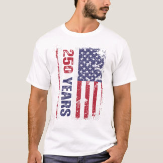 America 250 Years Retro Flag 250th Anniversary T-Shirt