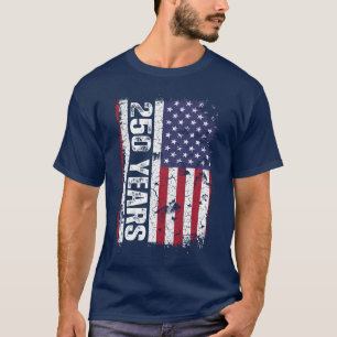 America 250 Years Retro Flag 250th Anniversary T-Shirt