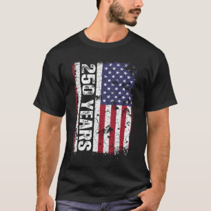 America 250 Years Retro Flag 250th Anniversary T-Shirt
