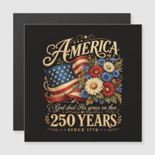 America 250 Years Since 1776 Floral Patriotic Gift