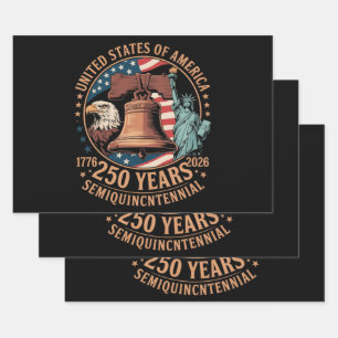 America 250 Years Wrapping Paper Sheet