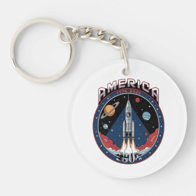 America 250th 1776 2026 keychain (Front)