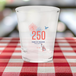 America 250th Anniversary 1776 2026 Patriotic Shot Glass