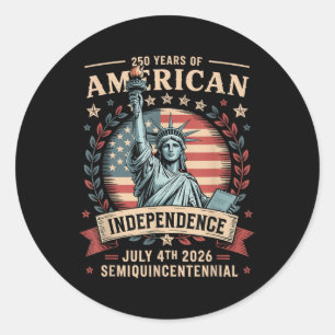 America 250th Anniversary 250 Years America  Classic Round Sticker