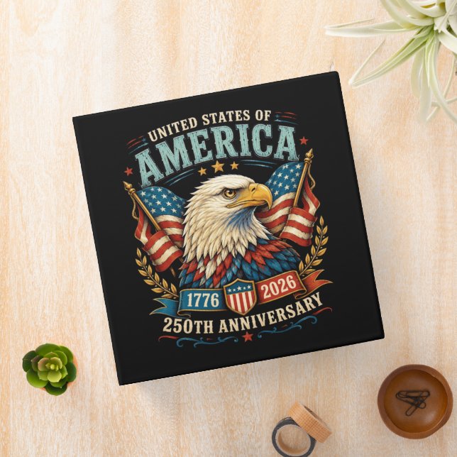 America 250th Anniversary Celebration Eagle Binder (In Situ)