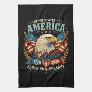 America 250th Anniversary Celebration Eagle Kitchen Towel