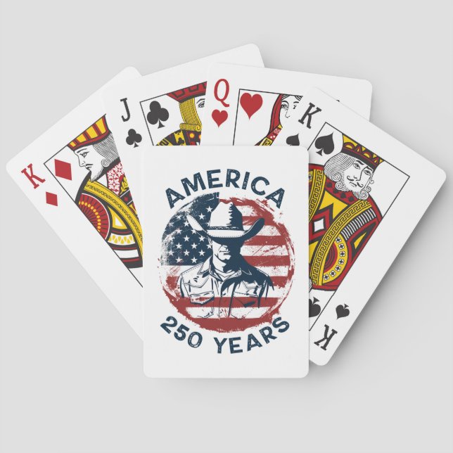 America 250th Anniversary Cowboy 1776-2026 Playing Cards (Back)