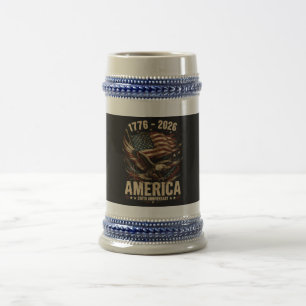 America 250th Anniversary Eagle Patriotic Beer Stein