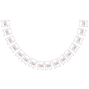 America 250th Anniversary Fireworks – Elegant  Bunting Flags