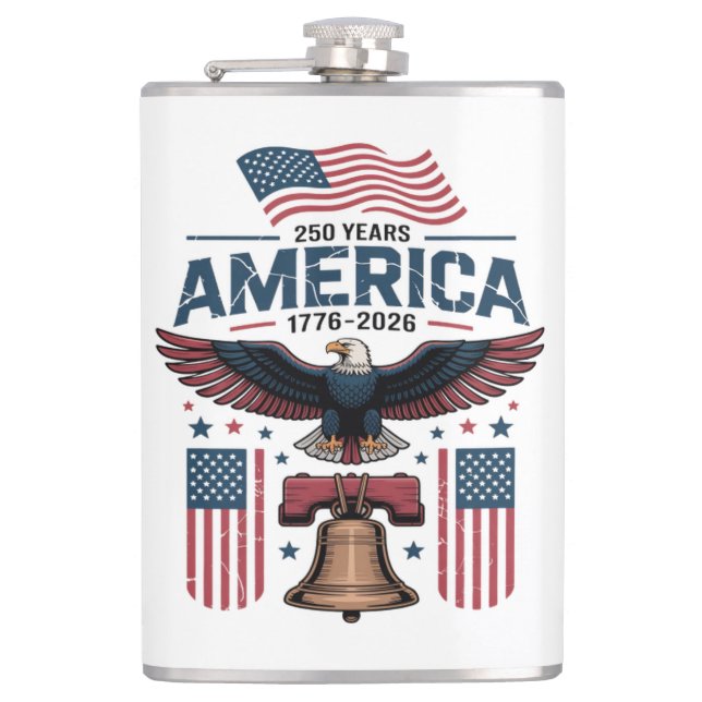 america 250th anniversary hip flask (Front)