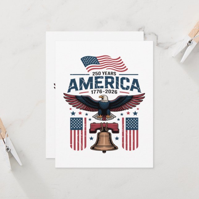 america 250th anniversary invitation (Front/Back In Situ)