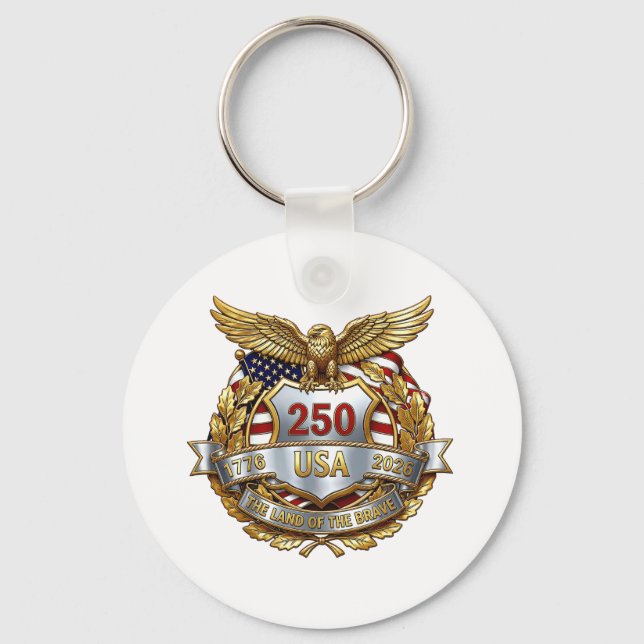 America 250th Anniversary Keychain (Front)