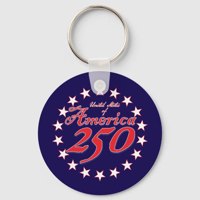 America 250th Anniversary Keychain (Front)