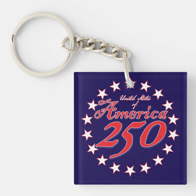 America 250th Anniversary Keychain (Front)