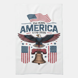 america 250th anniversary kitchen towel
