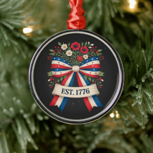 America 250th Anniversary Metal Ornament