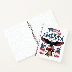 america 250th anniversary notebook