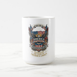 America 250th Anniversary Patriotic 1776 Freedom  Coffee Mug