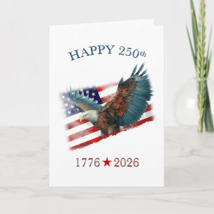 America 250th Anniversary Patriotic July 4th Card