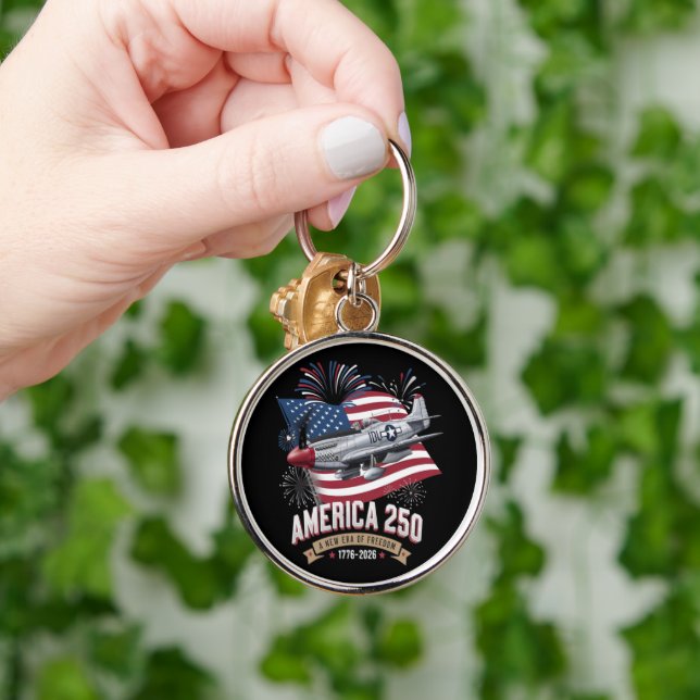 America 250th Anniversary Plane Keychain (Hand)